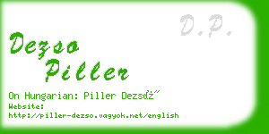 dezso piller business card